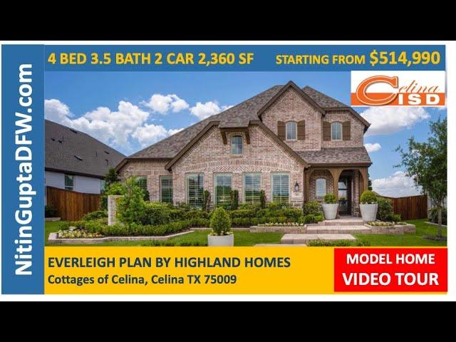 Everleigh Plan By Highland Homes in Cottages of Celina in Celina, TX | Celina  Model Home Tours