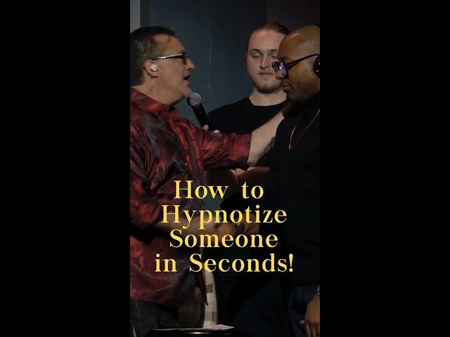 How to hypnotize someone in SECONDS!