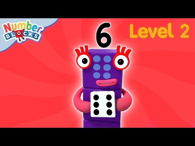 Six | Full Episode - S2 E1 | Numberblocks (Level 2 - Orange 🟠)