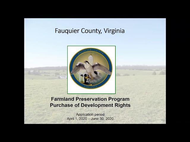 Webinar: Fauquier Farm and Land Conservation