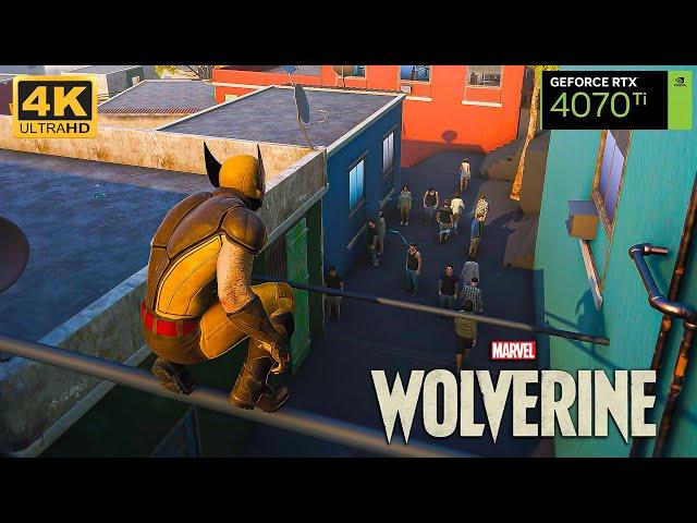 Marvels Wolverine Ps5 Gameplay Hunt Mission 4K Ultra High Settings