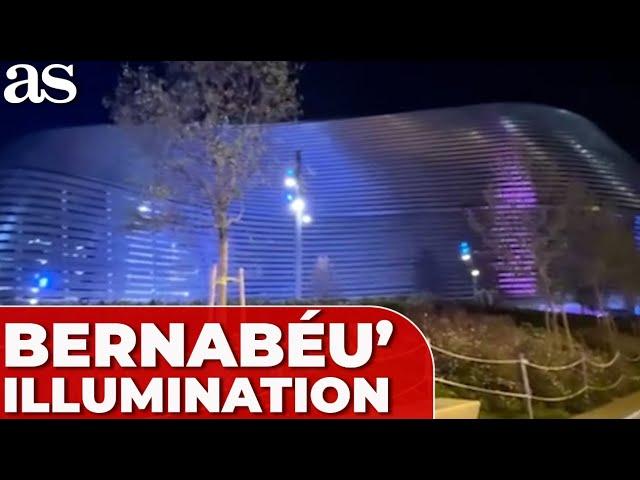 SANTIAGO BERNABÉU STADIUM lights up the night with JAW-DROPPING ILLUMINATION