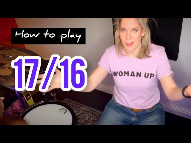 Drum lesson - 17/16 explained! How to play an odd time signature