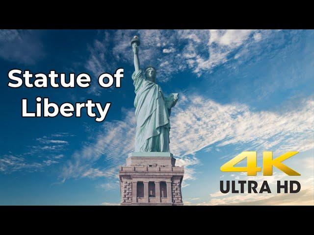 Statue Of Liberty 4k Drone - Soft Piano Music for Deep Sleep