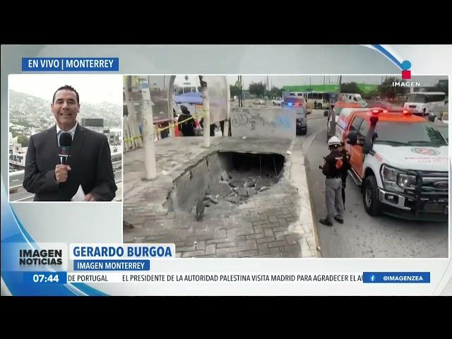 Se derrumba estructura de concreto en estación de Transmetro en Monterrey | Noticias con Paco Zea