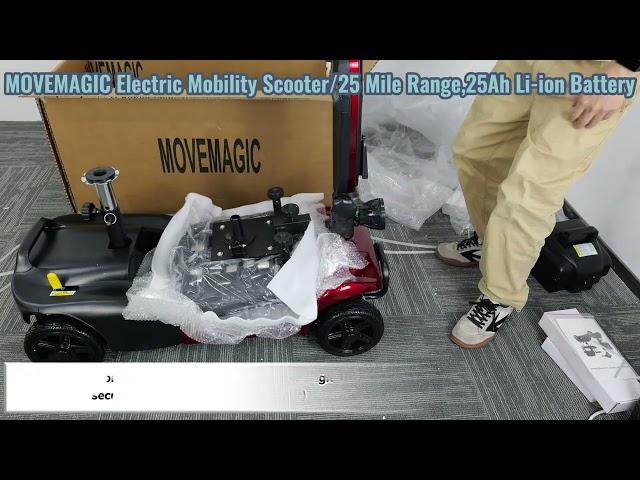 MOVEMAGIC Mobility Scooter Out of the Box Installation Instructional Video