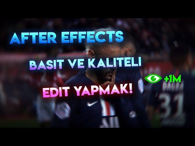 After Effects 10 dk'da Basit ama kaliteli Edit yapmak - After effects edit nasıl yapılır.