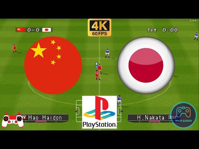 Winning Eleven 2000 - China vs Japan - Duckstation PS1 on PC  Full Game [4K60]