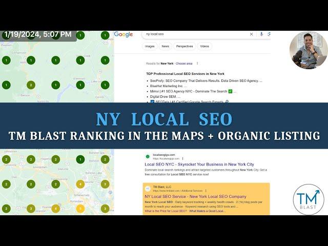 NY Local SEO - TM Blast Ranking in Google Maps and Organic Listing
