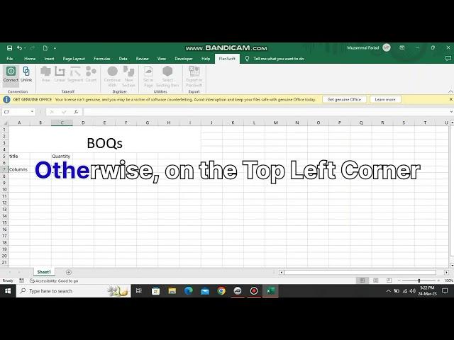 How To Connect Planswift With Excel? #costing#engineering #estimation #planswift#job #exceltutorial