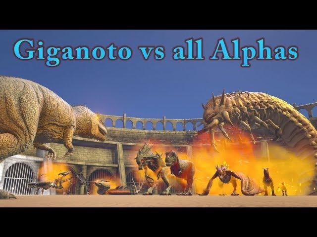 Giganotosaurus VS All Alpha Predators || ARK: Survival Evolved || Cantex