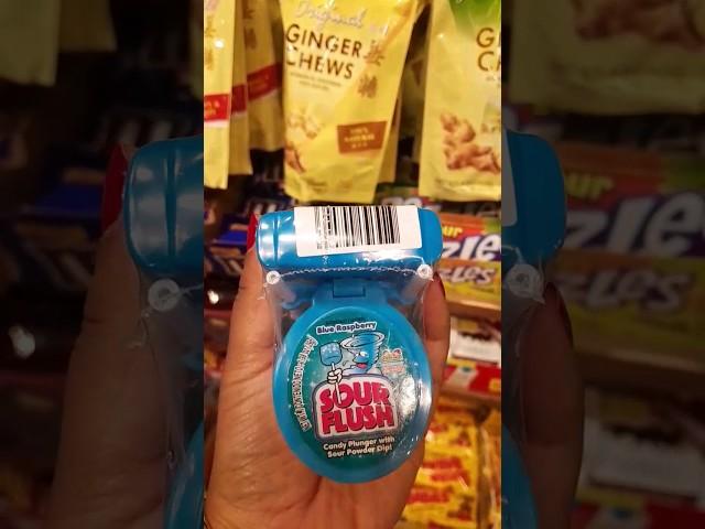 SOUR FLUSH Candy Plunger with SOUR Powder Dip#shorts#viral#candy #funny#yearofyou#ytshorts #cute