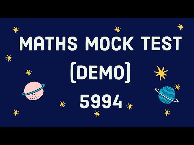 ETT 5994 Math Mock Test (Demo)