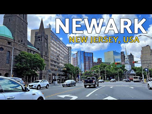 New Jersey Driving Tour, USA - Downtown Newark - 4K