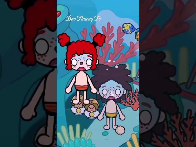 Magic Pertama Egg and Two very Ugly Girls#tocaboca #tocalifeworld #tocastory #shorts