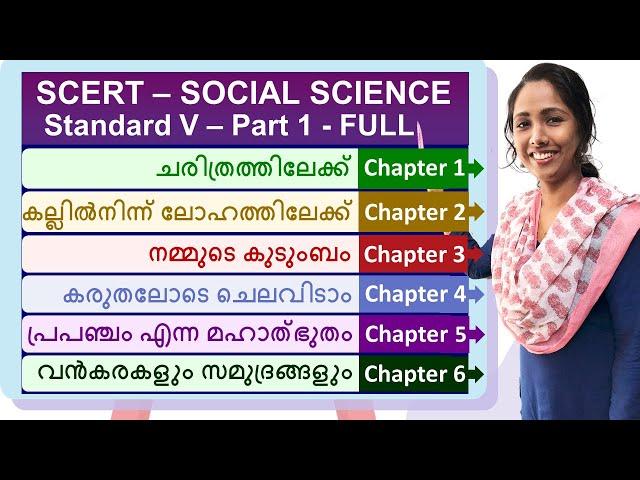 5th Standard SCERT Social Science Text Book Part 1 | Chapter 1 to 6 | Kerala PSC Important Points |