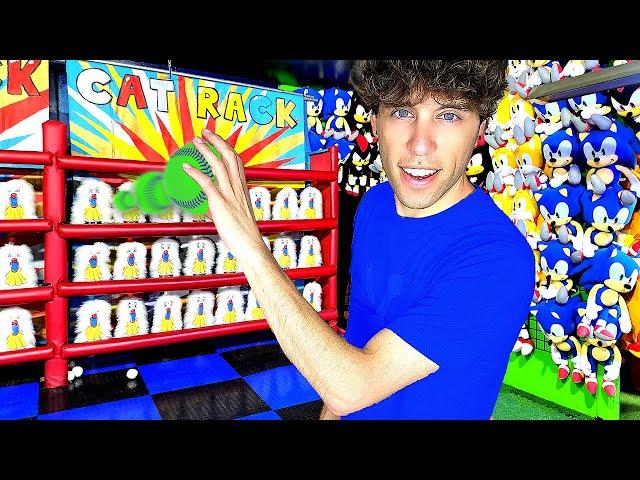 Winning IMPOSSIBLE Carnival Games I Never Won Before!