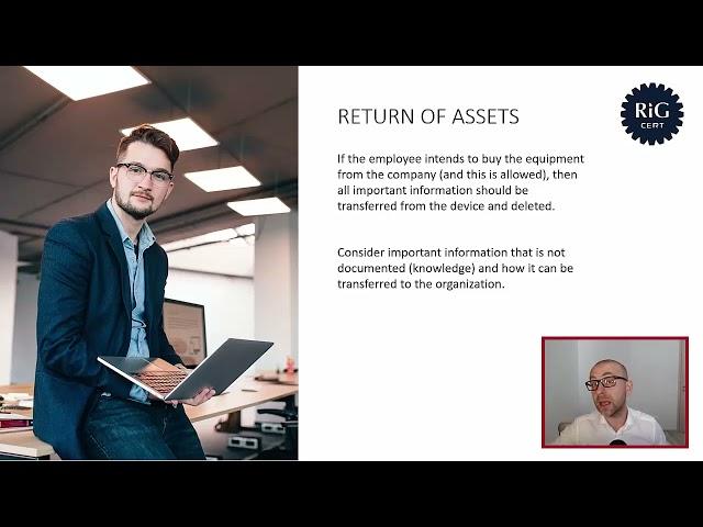 Information security controls according to ISO/IEC 27002:2022: Return of assets.