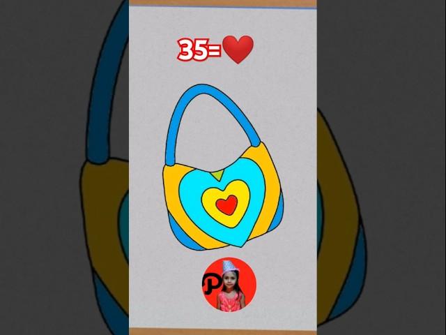 Learn to draw a girl Heart Shapes ️ Handbag #drawingtutorial #art #shortvideo