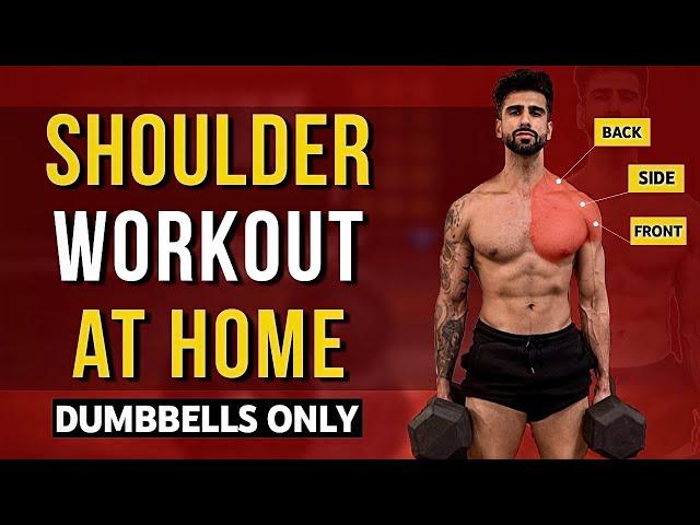 Full SHOULDER HOME WORKOUT (Dumbbells Only) | With Warmup and Cooldown