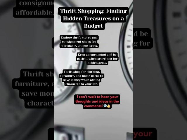 Thrift Shopping: Finding Hidden Treasures on a Budget #financialeducation #moneymatters #money