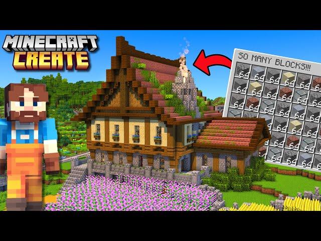 I Built A BUILDING BLOCK Factory In Minecraft Create Mod!