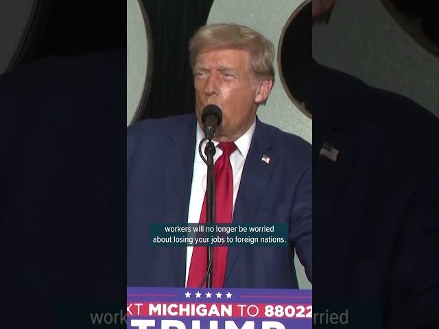 Donald Trump promises to bring back jobs at campaign stop near Grand Rapids