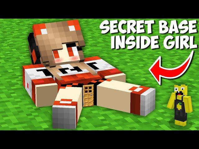 I found the MOST SECRET BASE INSIDE THE TNT GIRL in Minecraft ! NEW SECRET TNT DOOR !