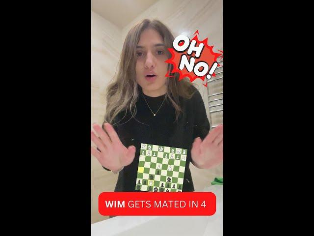 WIM Gets Mated In 4!#shorts #tranding #chessmood #chess