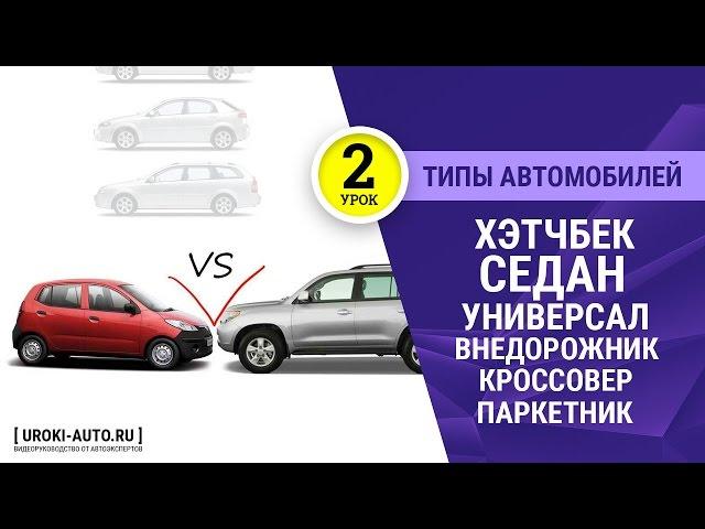 Урок 2 - типы автомобилей, хэтчбек, седан, универсал, типы кузова, внедорожник, кроссовер, паркетник