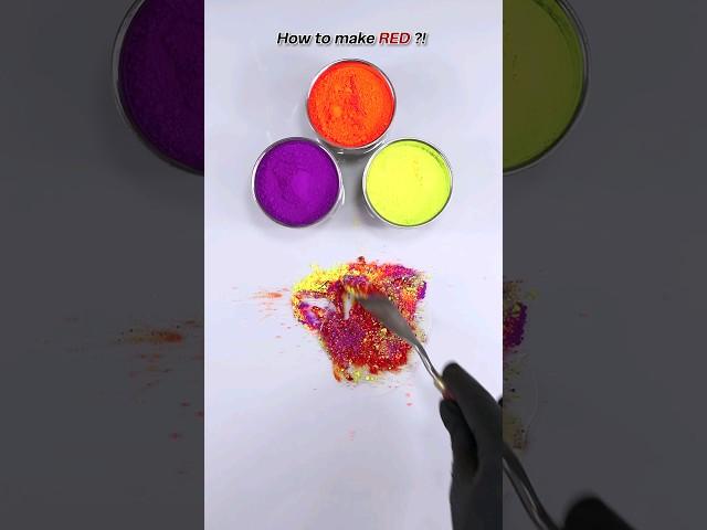 How to make Red color with Powders..Satisfying Color mixing  #colormixing #satisfying #asmr