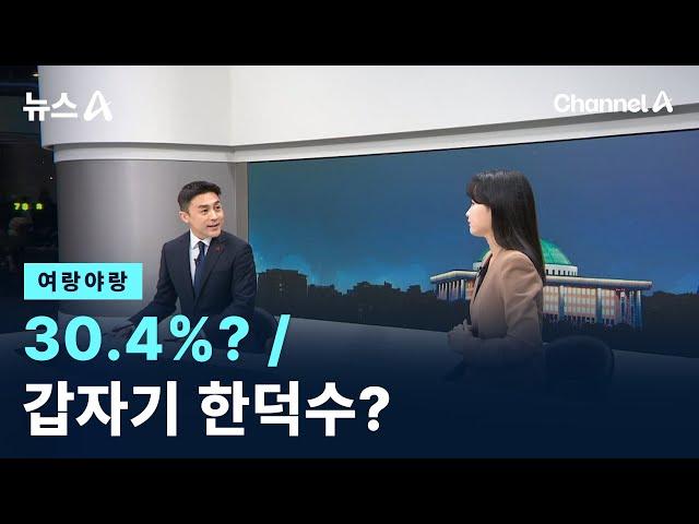 [여랑야랑]윤 대통령 지지율 30.4%? / 갑자기 한덕수? / 채널A / 뉴스A