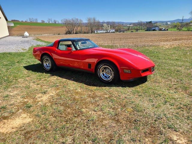 1980 Red Corvette Oyster Interior T Top For Sale