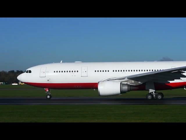 Spectacular Departure: Maleth Aero Airbus A330-200 Takes Off from Manchester Airport