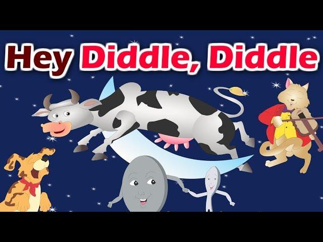 Hey Diddle Diddle | English Nursery Rhyme with Lyrics | Kidda Junction