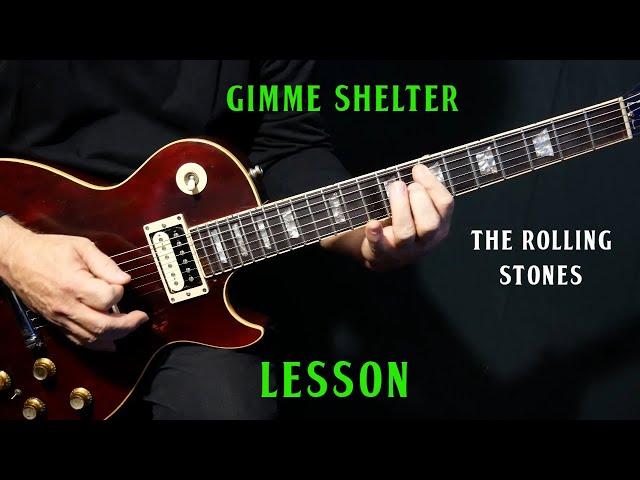 how to play "Gimme Shelter" on guitar by The Rolling Stones | rhythm & solo guitar lesson tutorials