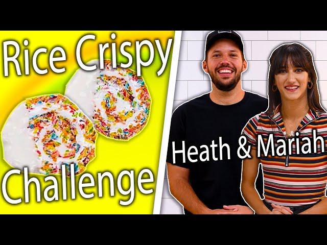 Can Heath Hussar & Mariah Amato Re-Create Our Rainbow Rice Crispy Treats? | Snackable Food Challenge