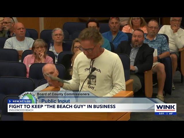 Residents rally for Englewood Beach Guy at commission meeting