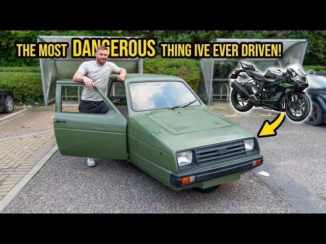 FIRST *PROPER* DRIVE OF THE BIKE ENGINE SWAPPED RELIANT!! - Motorcycle Engine Swap (PT.16)