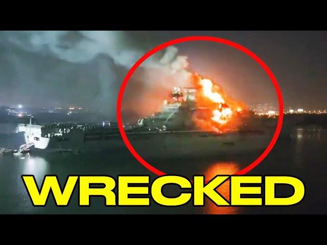 Aircraft Carrier in China Goes up in Smoke!