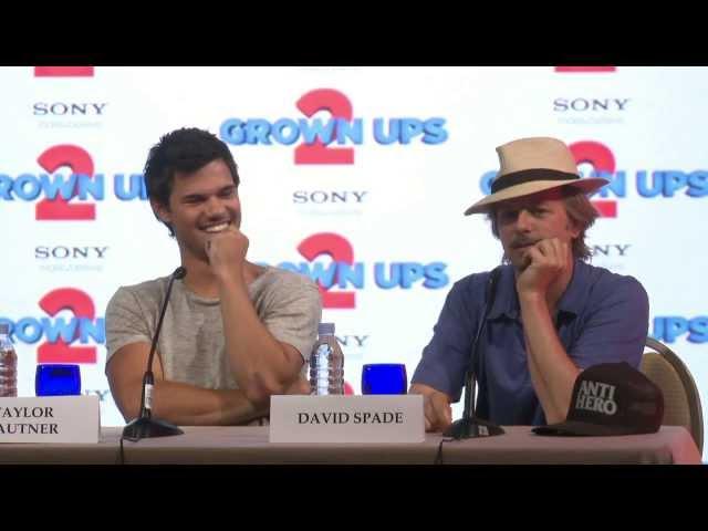 Grown Ups 2 Press Conference - The Cast Working with Taylor Lautner