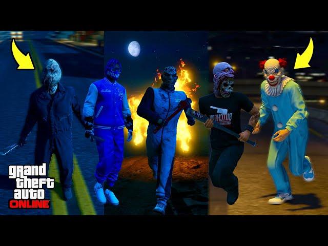 GTA 5 Online How to Find ALL 5 Slashers Events! (Driver, Clown, Sackslasher, Psycho & Clone Slasher)