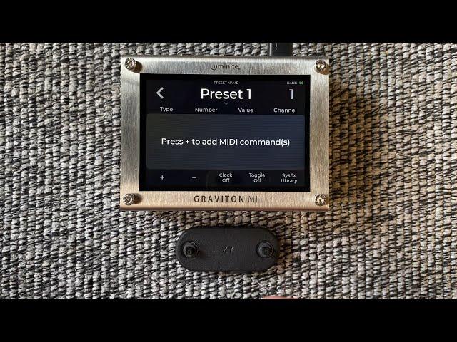 Luminite Graviton M1 MIDI Controller User Interface Overview