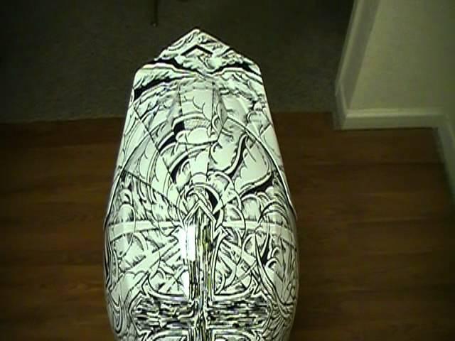 Sharpie art helmet by kingdezines for freestyle rider Seth Fargher