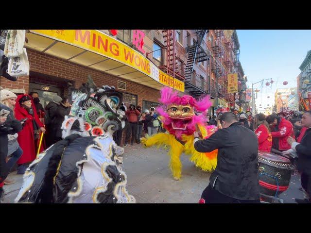 Wan Chi Ming Lion Dance Team Northern and Southern Lion Dance @MingWong-2023 CNY Super Saturday 