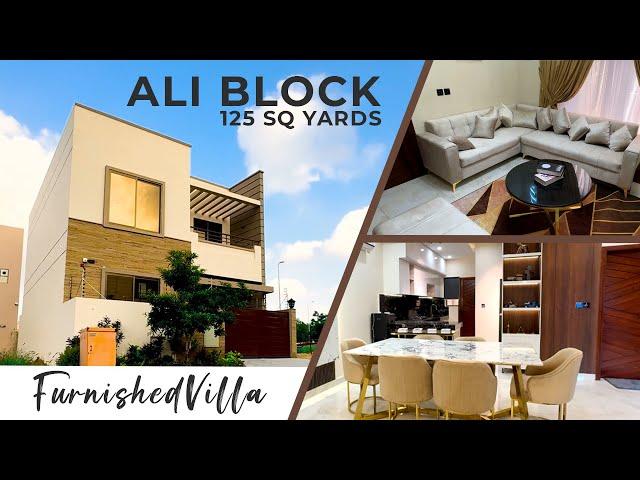 Ali Block 125 SQ Yards Furnished Model Villa | Bahria Town Karachi.