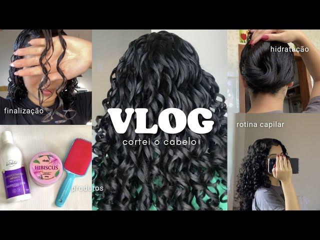 VLOG: CORTEI O CABELO + finalização, rotina capilar, produtos 