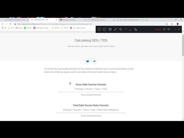 캐나다 부동산 공부 - GDS와 TDS  얼마까지 대출을 받을 수 있나요?  NOV 26 2018