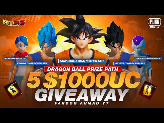 Dragon Ball Prize Path | 5 $1000 UC Giveaway |  PUBG MOBILE 