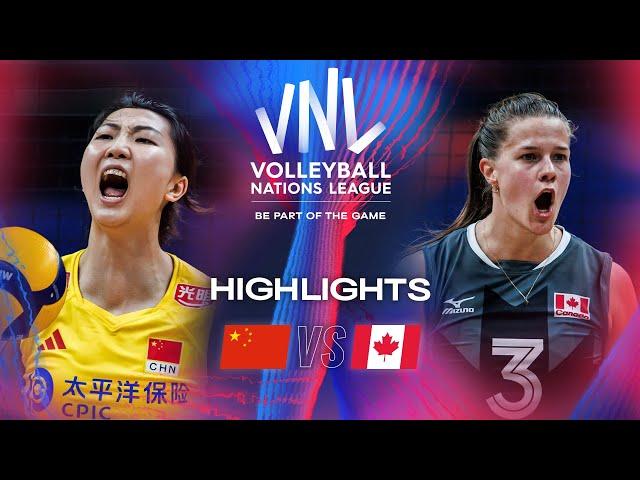  CHN vs.  CAN - Highlights | Week 1 | Women's VNL 2024